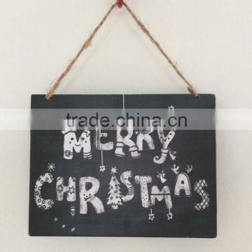 cheap Wooden christmas hanging ornaments decoration with merry christmas words hanger