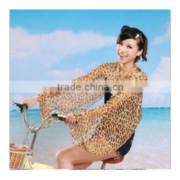 leopard silk Chiffon Long scarves