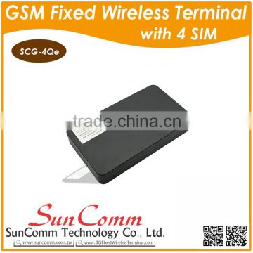 GSM Fixed Wireless Terminal SCG-4Qe with 4SIM 4Tel ports SMS Gateway