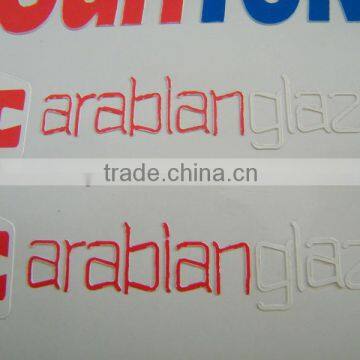 Chrome Badge, custom car emblem PVC labels metal car sticker