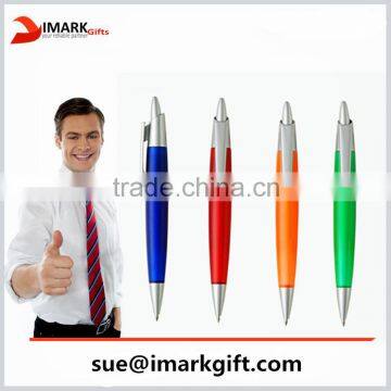 Promotional Plastic Pen Printed Logo Retractable Fat BallPen