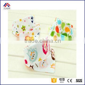 High quality double layers cotton Cartoon Character Animal Print baby bandana bibs dribble bibs