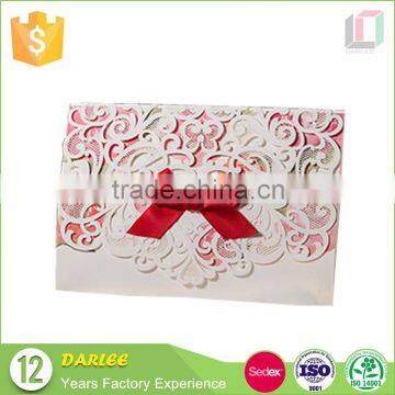 Europe Artificial Lace Pearl Blank Wedding Invitation Cards photo-5