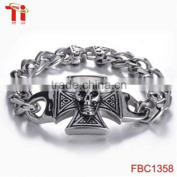 stainless steel bike cross chain bracelet,cheap bracelet