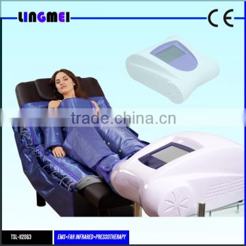 Lingmei manufacturer EMS infrared pressotherapy infrared slimming body wraps suit for weight loss &detox