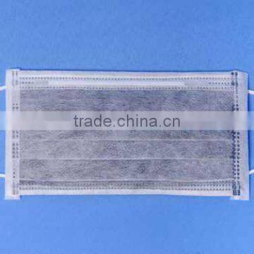 Disposable black surgical activated carbon filter face mask (Carbon face mask-001)