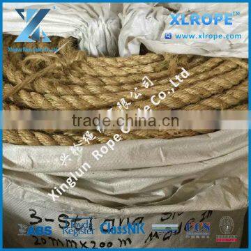 20 mm 3 Strand Manila Sisal Rope in lowest price