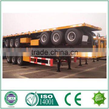 Container Truck Flatbed 2 Axle Semi Trailer for Sale photo-3