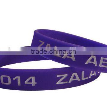 Wholesale custom logo print rubber bracelets cheap