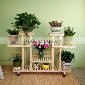 Newest Movable Multi-laye Wooden Plant Stand Antique Flower Stand photo-5