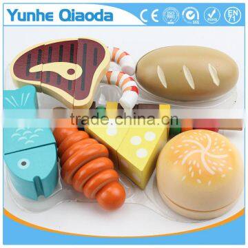 Wooden Food Lunch Basket Set for Years of Play Wooden 9 Piece Food Basket photo-5