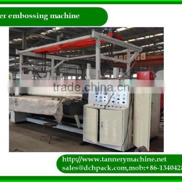 metal embossing machine for tannery machine