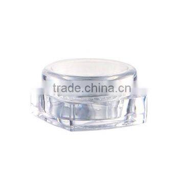 Rotating Cover Single Wall Square Cosmetic Jar