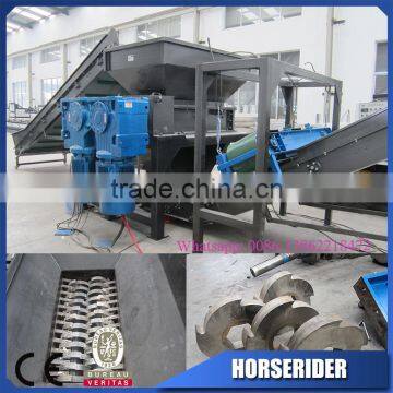 scrap copper wire shredder for sale/plastic waste grabage shredder machine/double shaft shredder