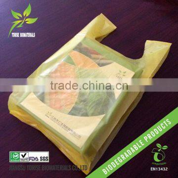 Wholesale Accept Custom Printed Certified Biodegradable Plastic T-shirt Bag photo-2