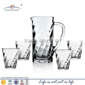 1 pitcher 6 glasses wholesale 1.5L crystal glass pitcher, decanter set