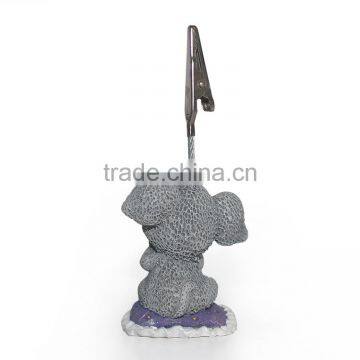 Cute Resin Grey Elephant Shaped Paper Clip photo-3