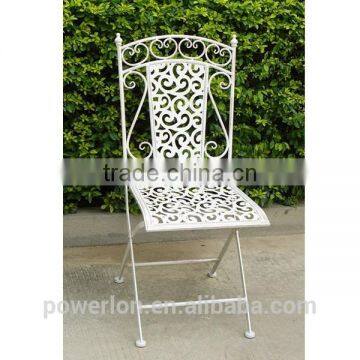 POWERLON Vintage folding square chair metal antirust outdoor furniture