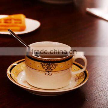 Haonai High Quality Bone China Tea Drinking Cups Set,cafe Cup and Saucer Set photo-2