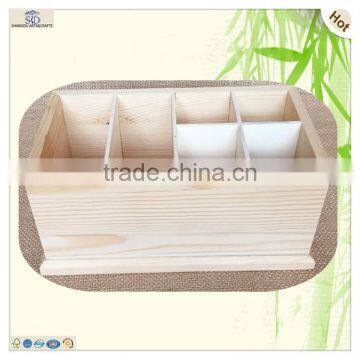 Decorative Compartments Laser Cutting Table Storage Wooden Box photo-5