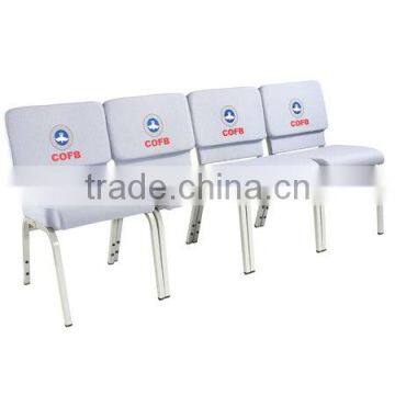 Customized Design Soft Cushion Metal Frame Church Chair
