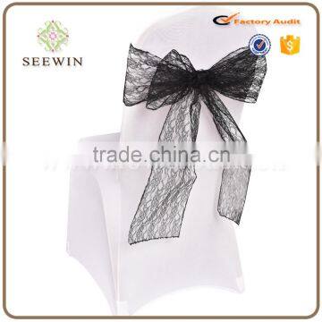 Banquet Fancy Ruffle Lace Chair Cover Chair Sash for Wedding photo-5