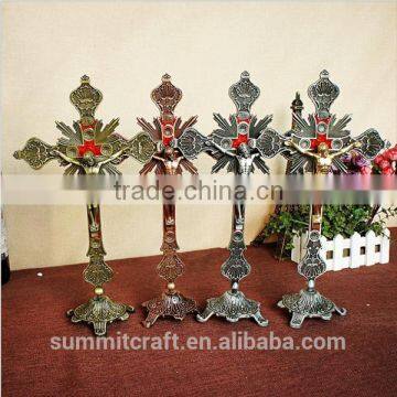 Church decoration metal religious jesus on the cross figures