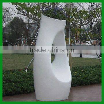 FO-363 New garden white fiberglass flower pot