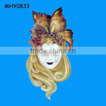 Lady favor mardi gras ceramic Wall Decoration