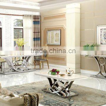 high end stainless steel dinning table dinning room set furniture AH1282