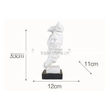 Resin Silence is Gold Statue Sculpture for Home Decoration photo-3