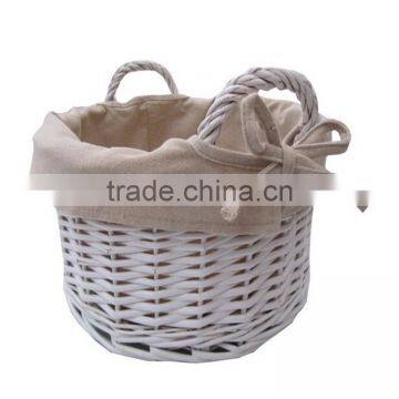 White Wicker Basket Product Type Baby Shower Gifts Used Small Wicker Shower Basket photo-3