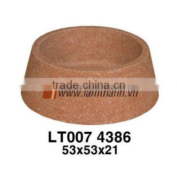 Vietnam Pottery Wholesale Earthy Color Round Terrazzo Sink