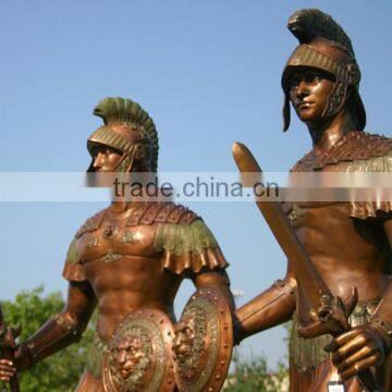 Large Outdoor Copper Sculptures Metal Craft Bronze Life Size Spartan Statue photo-3