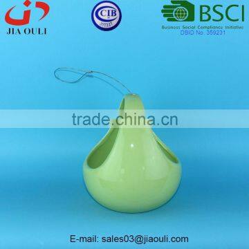 BSCI Audit Factory Hot Sales EASTER Decorations Ceramic Egg Basket Planter, Hanging Plant Pot photo-2