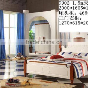 RD#9908 on Sale Classic Brown N White Korea Style Matching Bedroom Cheap Home Furniture Queen Size King Size Bedroom Set China photo-4