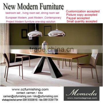 Momoda luxury Italy modern furniture 1PC customized 8-12 chairs extending dining table Dubai middle east dining room furniture