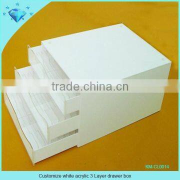 Customize 3 Layer Clear Acrylic Drawer Boxes Waterproof photo-6
