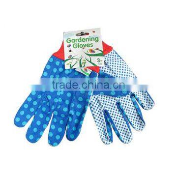 Kids Cotton Gardning Gloves With Mini PVC Dots Palm photo-3