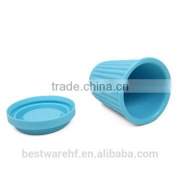 350ml Eco Silicon Travel Coffee Tea Mug Cup Lid Portable Cup photo-2