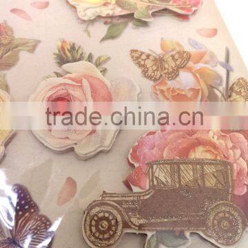 Antique Clock Style Sticker, Hot Sale 3D Decoupage Stickers, Craft Gift Sticker for Decoration photo-2