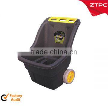 export HDPE black wheelie barrow garden cart two wheel bin