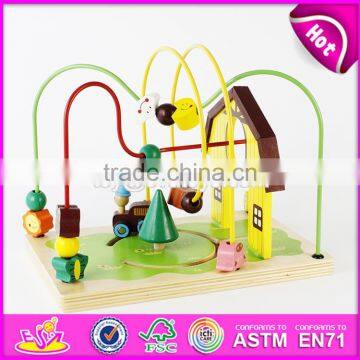 wholesale best wooden bead toys for toddlers educational games wooden bead toys for toddlers W11B141