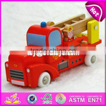 2017 New Design Children Wooden Fire Truck Toys W04A289 photo-6