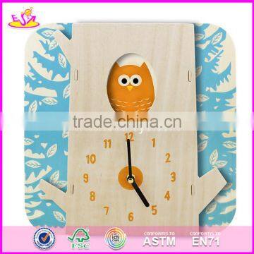 2017 New Design Toddlers Educational Wooden Early Teaching Clock W14K009