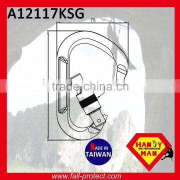 Made Of Aluminum Mountain Climbing Screw Lock Carabiner With D Type photo-2