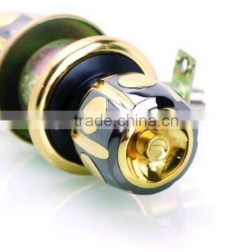 Berrylion tools high grade gold black color ball type door lock, copper cylinder spheroidal lock