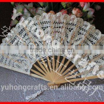 Advertising lace hand folding fan