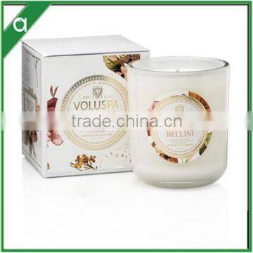 high quality scented candles with logo in gold wholeale