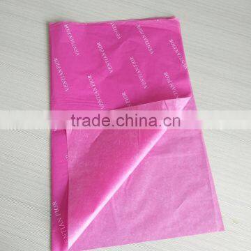 Customized Pink Tissue Paper With Different Color Logo